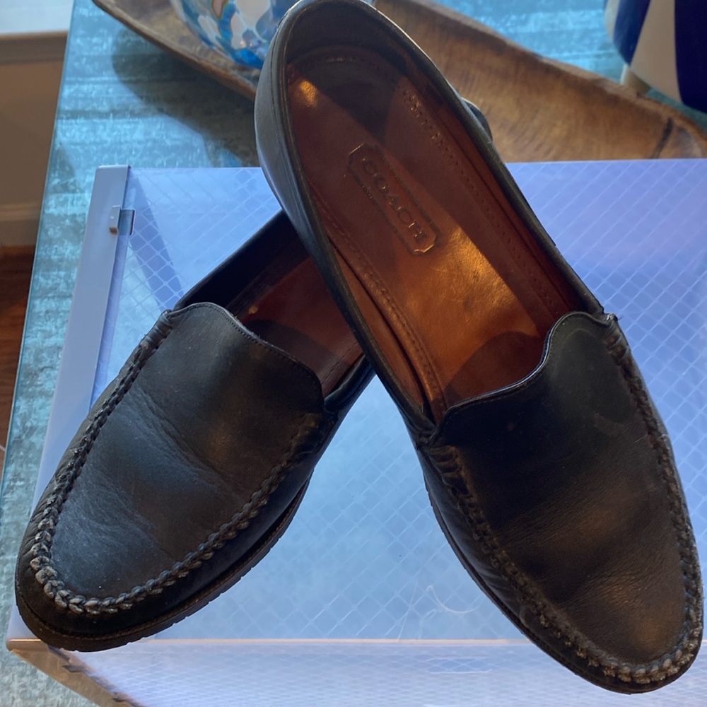 Vintage leather coach shoes from the 90s leather upper rubber sole size 8 in VGC